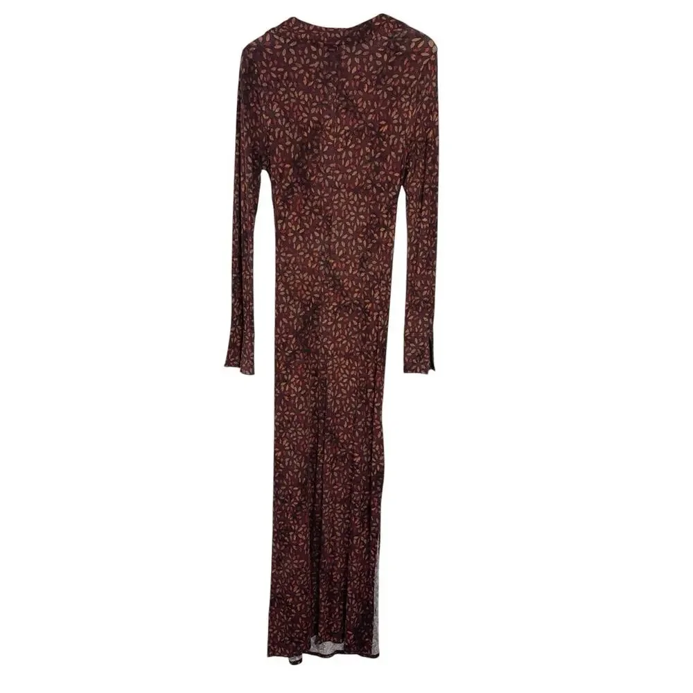 NWT Free People Jersey Knit Stretch Shayla Faux Wrap Dress Women's Size Large
